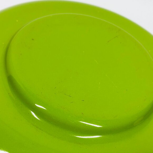 60s Olive Green Enamel Fondue Pot and Lid Midcentury Modern Sleek Cookware - Picture 5 of 10
